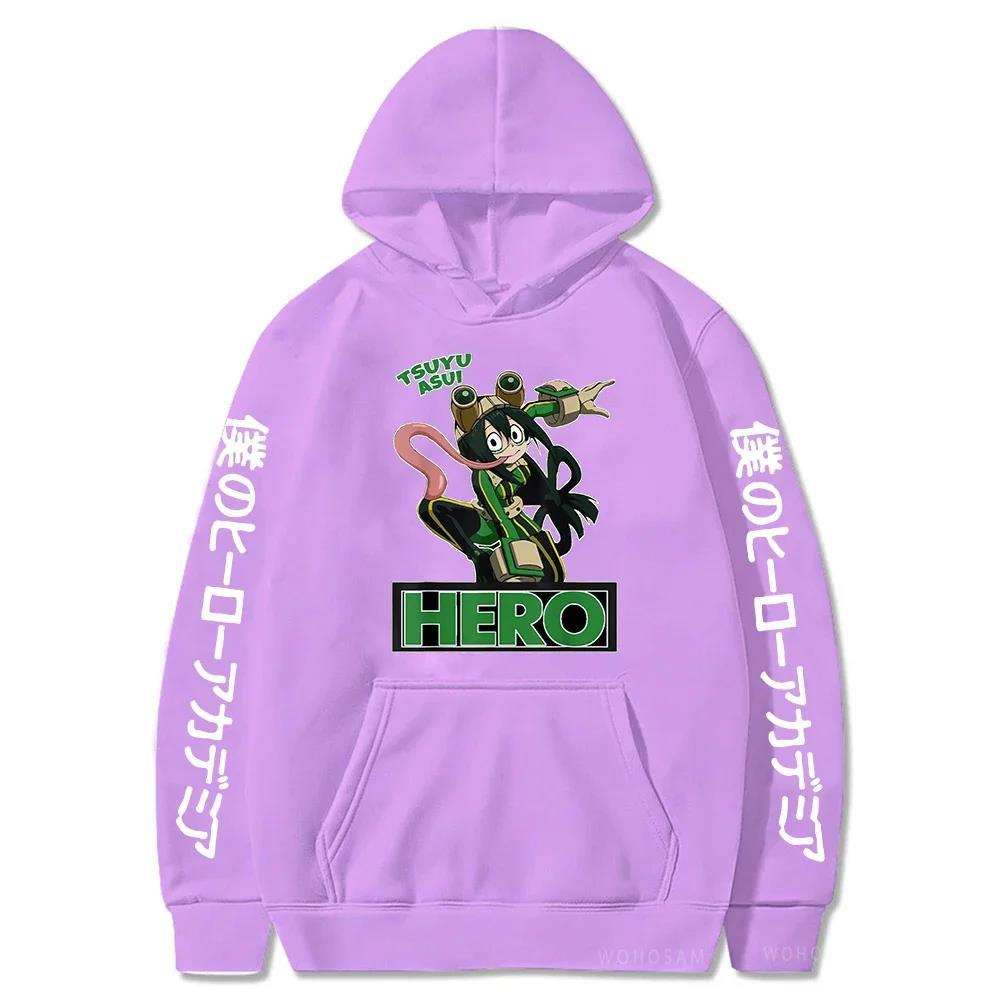 My Hero Academia Tsuyu Asui Boku No Hero Academia Anime Hoodies Women Autumn Winter Fleece Streetwear