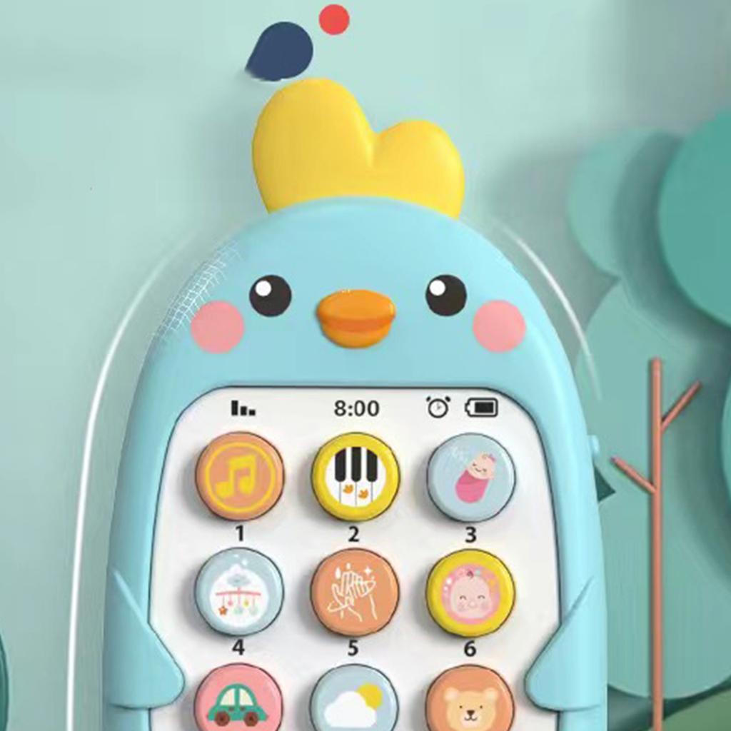 Baby Handy Spielzeug Frühe Bildung Simulation Musik Telefon Spielzeug für 1 bis 3 Jahre alte Kleinkinder Blau