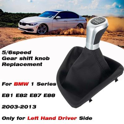 5/6 versnellingspookknop, versnellingspookhoes, framekraag voor BMW 1 Serie E81 E82 E87 E88 2003-2013 auto-interieuronderdelen