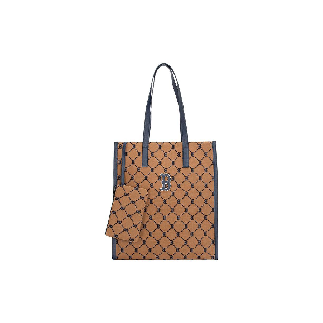 

New MLB Artificial Leather Tote Bag, Shopping Bag, Combo Bag, One Shoulder Handbag Regular Unisex 3AORM012N-43BGD 35.6*9.9*39.6CM