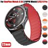 Magnetyczny Silikonowy Pasek Do OnePlus Watch 3 2R 2 Sport Opaska Correa Do OPPO Watch X X2 4 Pro 22mm Pasek Zapasowy Bransoletka