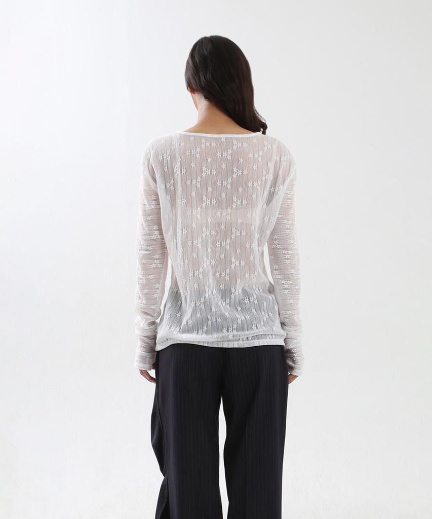 Nyuje Code Embroidery Logo Top (White)