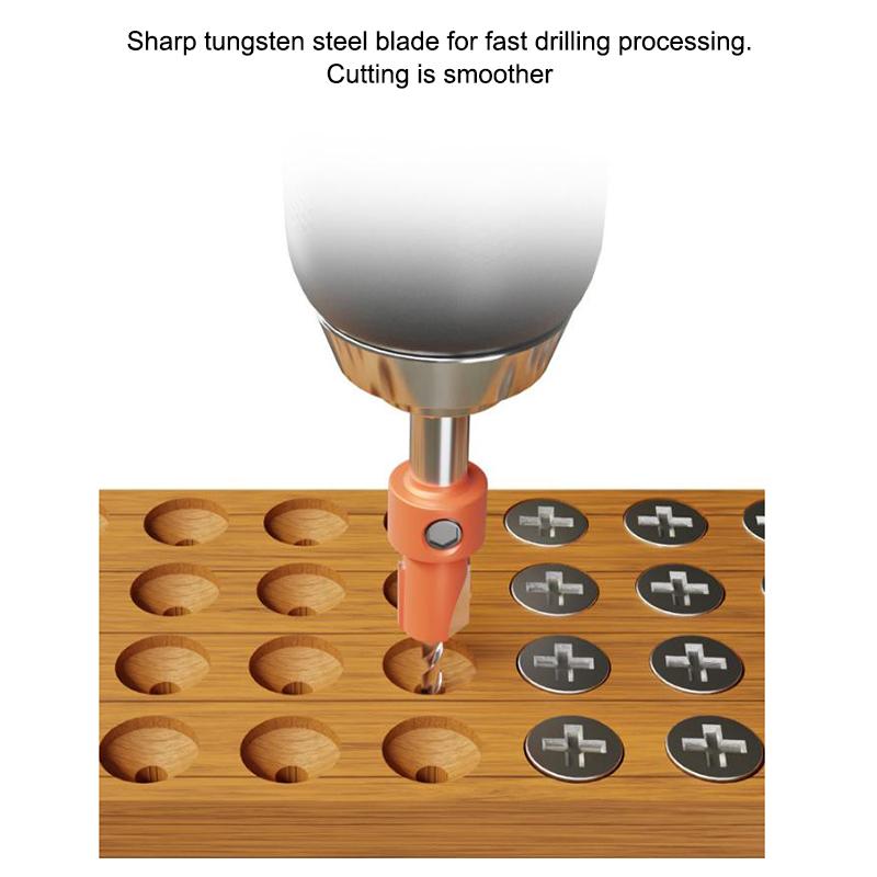 1Set Carbon Steel Woodworking Countersink Router Bit Screw Extractor Remon Demolition For Wood Milling Cutter