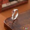 Whole Body S925 Sterling Silver Niche Women's Ring Women's Natural Crystal Stone Gifts Versatile Daily Jewelry Fashion Gifts