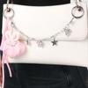 Fashion Bows Keyring Creative Car Key Chain Plush Pompoms Keychain Heart Keyrings Bag Pendant Ornaments Bag Charm