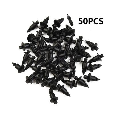 50pcs Plastic Rivet Clips for 6mm Hole Automotive Fasteners Compatible with For Suzuki and For Honda for Securing Trim Parts
