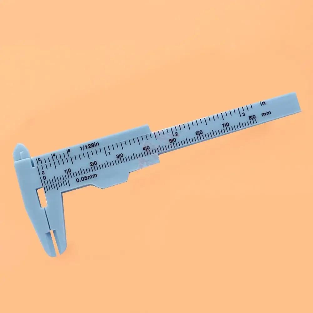 QiwuPortable 80mm Plastic Eyebrow Measuring Vernier Caliper Tattoo Microblading Caliper Ruler Permanent Makeup Measurement Tools