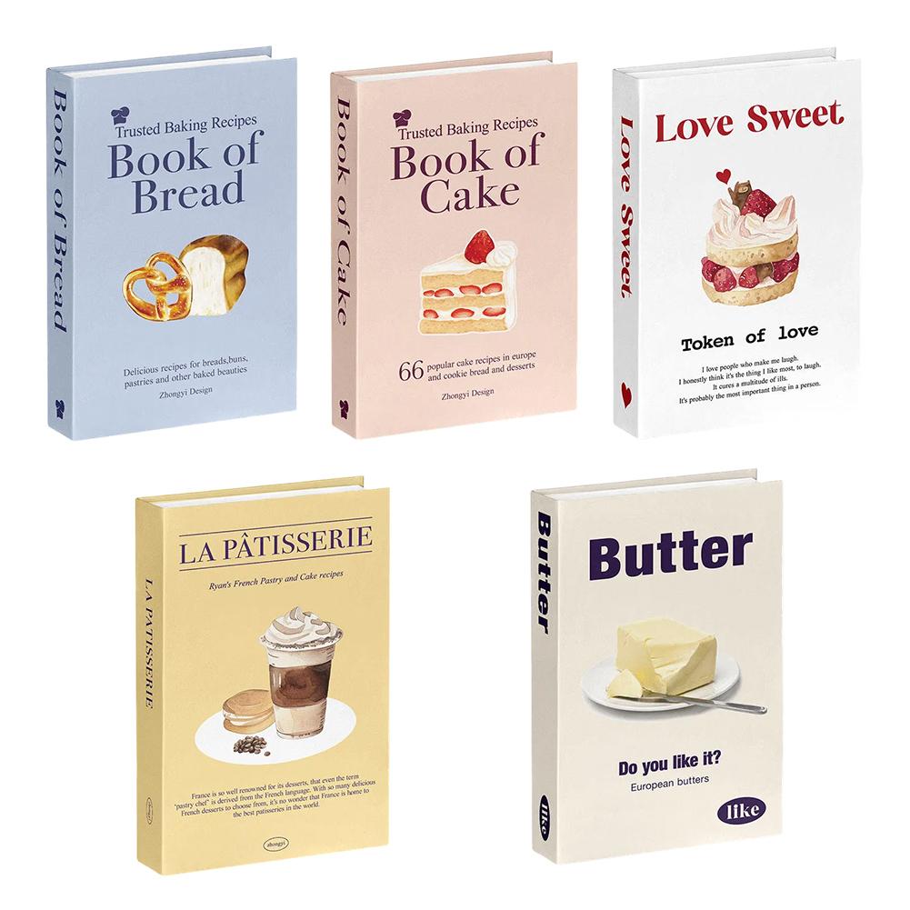 Elegant Paper Simulation Books Set of 5 for Stylish Interiors
