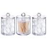 Multipurpose Clear Acrylic Storage Container Set With Lids Qtip Dispenser For Vanity Bathroom Countertop Organization