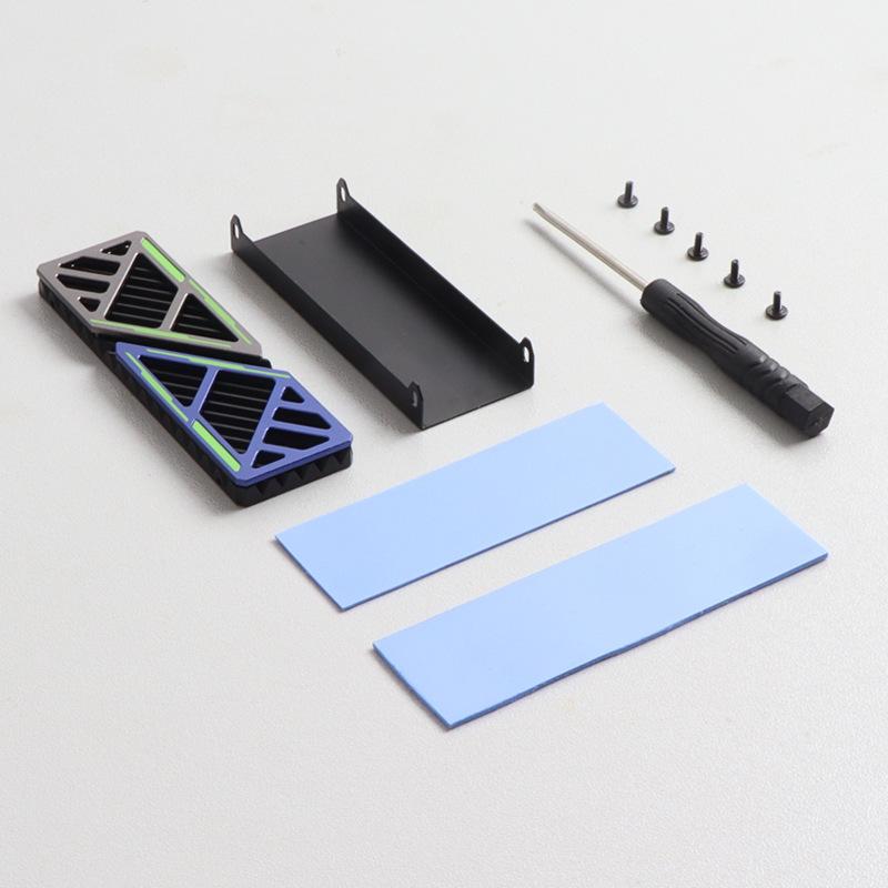 M.2 2280 SSD Heatsink Ultra Thin Aluminum Cooling Fan for PS5/Graphics Card NVMe SSD Cooler Heat Dissipation