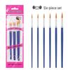 10-Piece Children's Paint Brush Set: Blue Handle Nylon Brushes for Acrylic, Watercolor, and Oil Painting