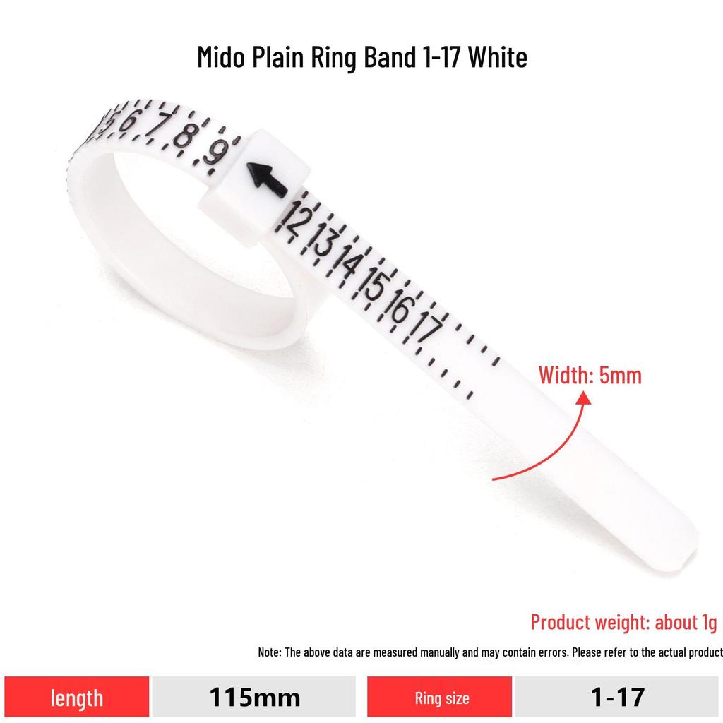 Adjustable Ring Sizer Belt for Finger Measurement