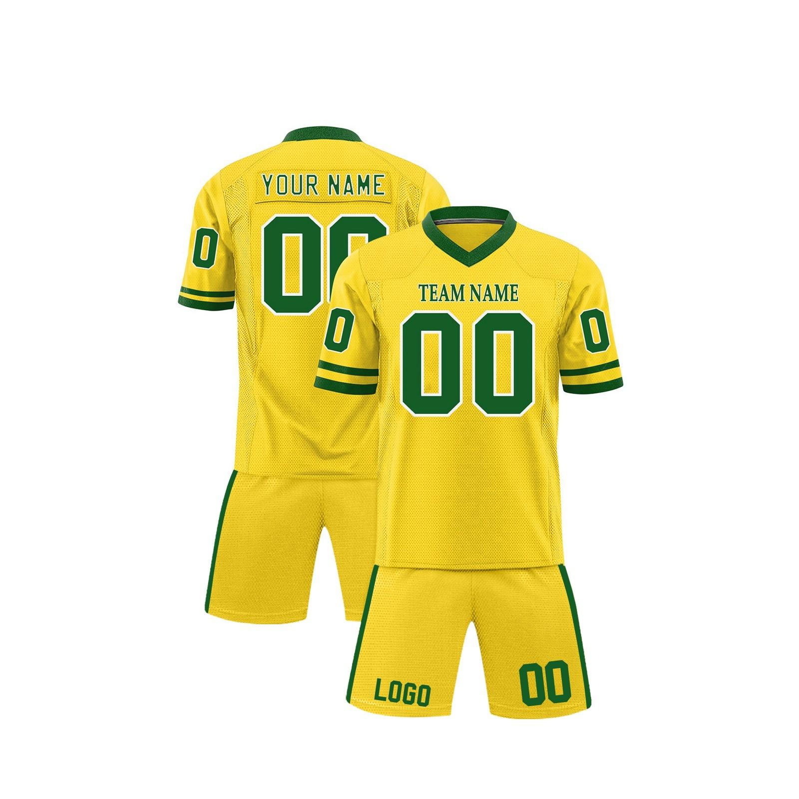 

Индивидуальные футбольные майки с персонализированным напечатанным названием и номером команды, спортивная форма для мужчин, женщин, молодежи S жёлтый