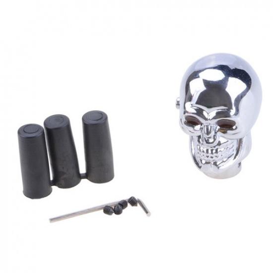 Blue LED Skull Head Gear Car Shift Knob Shifter Lever MT Manual Transmission