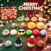 Holiday Countdown Box Merry Christmas Dumpling Gift Box, Xmas Advent Calendar with Stress Relief Toy Squeeze Toys, 24 Days Steamed Bun