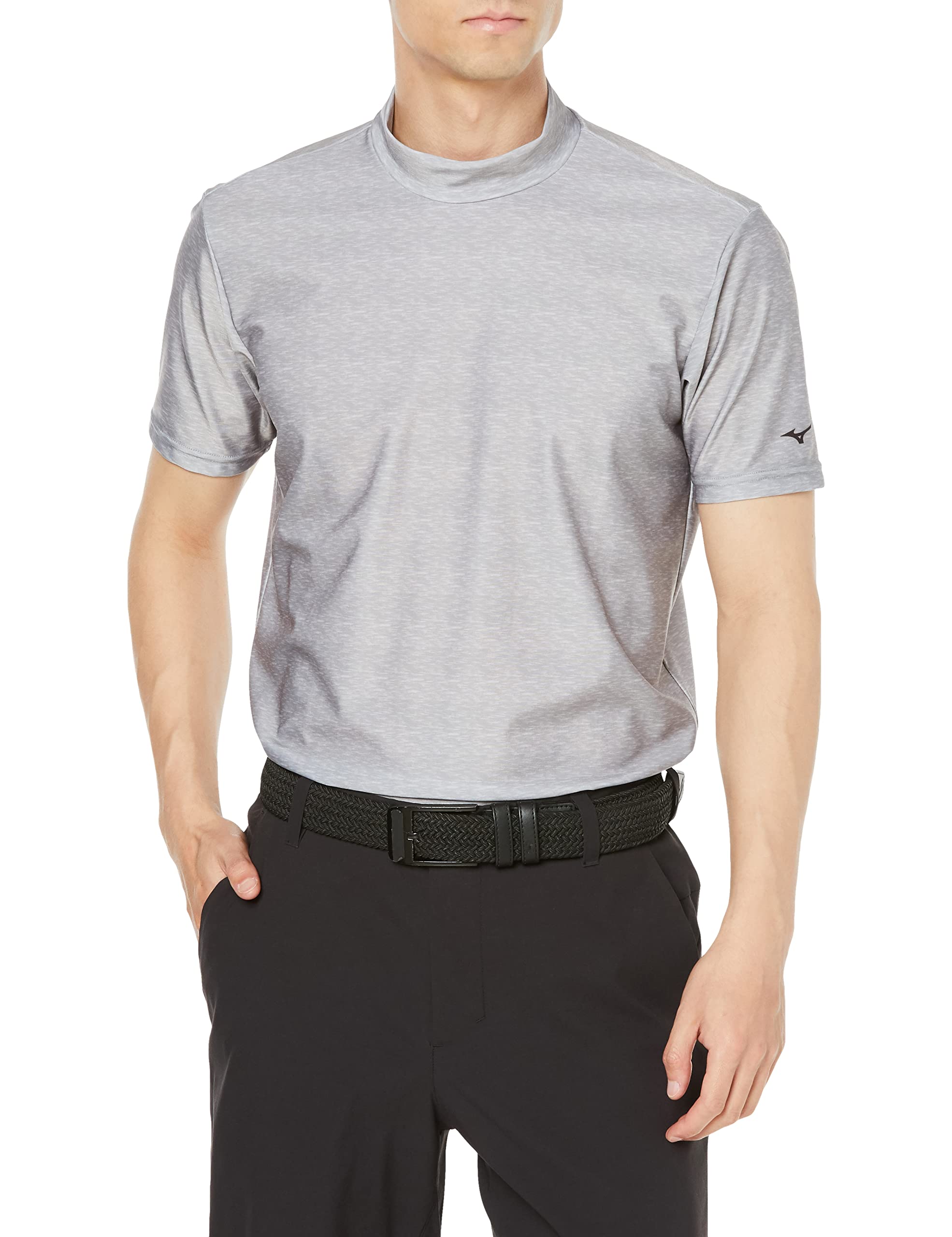 

Mizuno Ice Touch Mock Neck Short Cool to the Heather Size XL Shirt, Sleeve, Touch, Moisture-Wicking, Quick-Drying, Men s, Gray, (E2JAA096)
