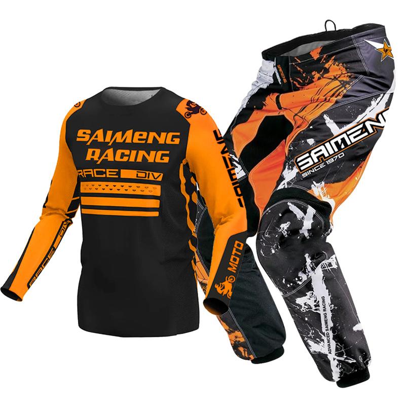 Set di abbigliamento da motocross per bambini 4 5 6 7 8 9 10 11 12 13 anni Ragazzi Bambino Motociclista Ragazzo Ragazza Maglia Pantaloni Kit tuta da corsa Fuoristrada Enduro MX MTB