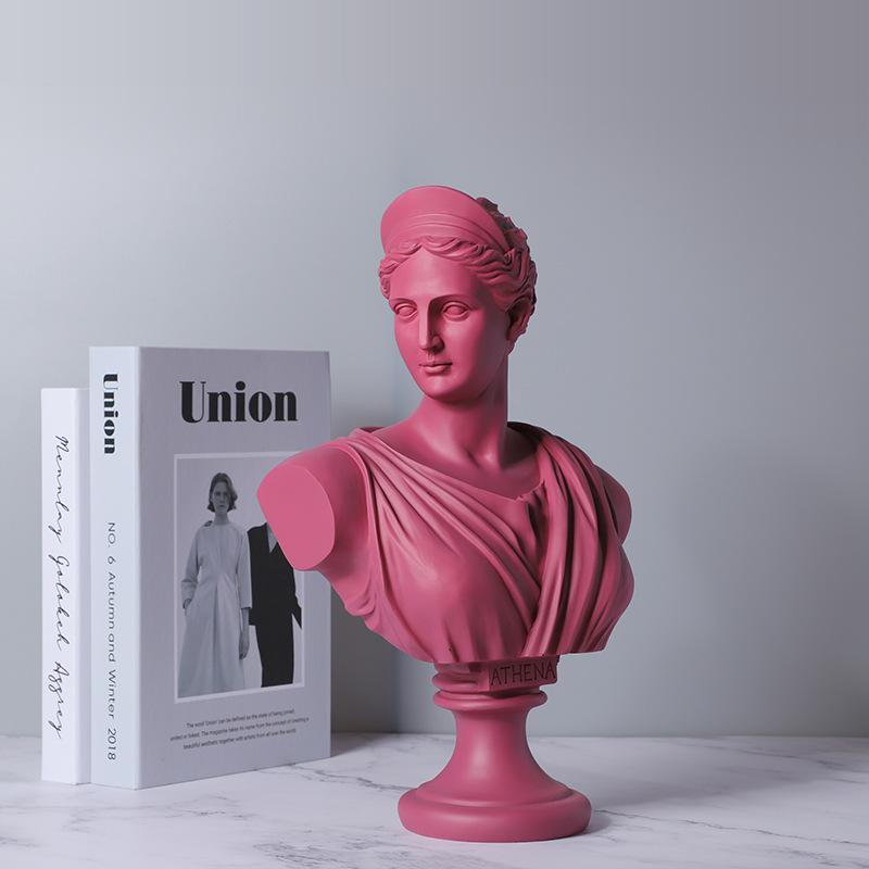 Ornamenti statua David ritratto stile nordico, testa personaggio, resina per ufficio tipo soggiorno per regalo ornamento artigianale bir