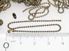 Ball chain with connector, 12cm (antique, 50 pieces)