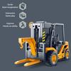 Kids Die-cast Forklift Truck Toy Inertial Drive Fork Truck Toy Realistic Construction Vehicle Educational Lifting Crane Model Toddlers