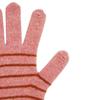 KOOKEESEE Fingerhole Wool Stripe Knit Gloves (Pink/Green)