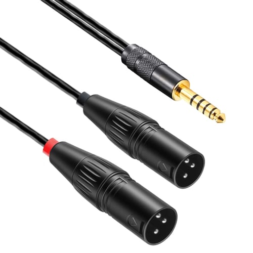 luxferre 1M Dual XLR Male to 4.4mm Balanced Cable, 4.4mm to 5-Pole XLR Extension Cord for Canon NW-WM1A, NW-WM1Z, NW-ZX300, TA-ZH1ES, PHA-2A, and Othe