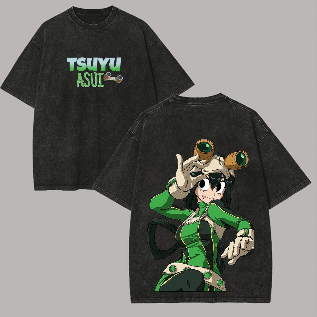 

My Hero Academia Anime Lover Washed T-shirt Year round clothing high quality personality Clothes Plus Size Unisex New Model Couples tee XXXL