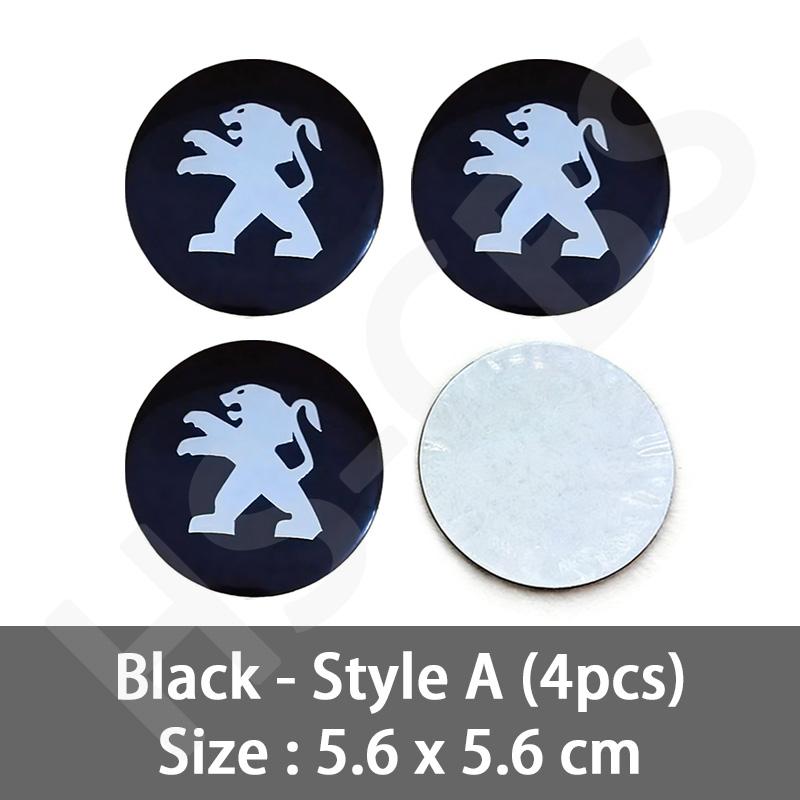 

4Pcs 56mm Car Wheel Center Hub Caps Cover Emblem Badge Logo For Peugeot 307 408 207 205 206 407 107 308 4008 507 508 Car Styling