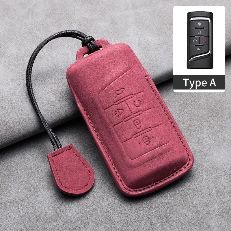 Leather Car Remote Key Case Cover for GAC Trumpchi GS4 GM8 GA3 GA6 SGS7 GA4 GS5 GS3 Legend GS8 Keychain Accessories