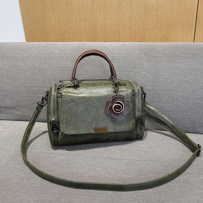 Cross-border bags 2026 new vintage handbag Boston pillow bag floral large-capacity shoulder bag crossbody bag