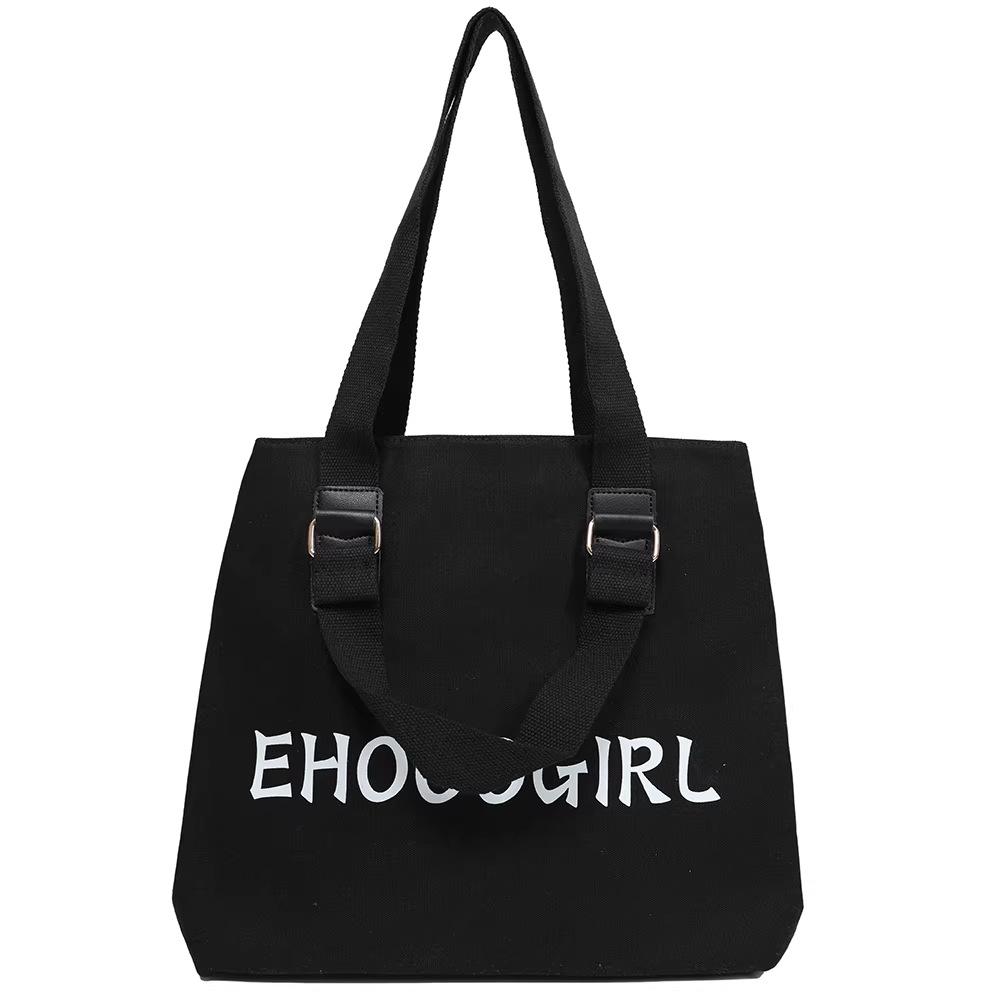 Spring Bag Canvas Bag Retro Washed Cloth Bag Bucket Bag Large Capacity Shoulder Bag