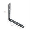 Black L-shaped Bracket - Heavy-duty Corner Bracket with Screws for Wooden Bookshelves, Steel Structure Right Angle Support