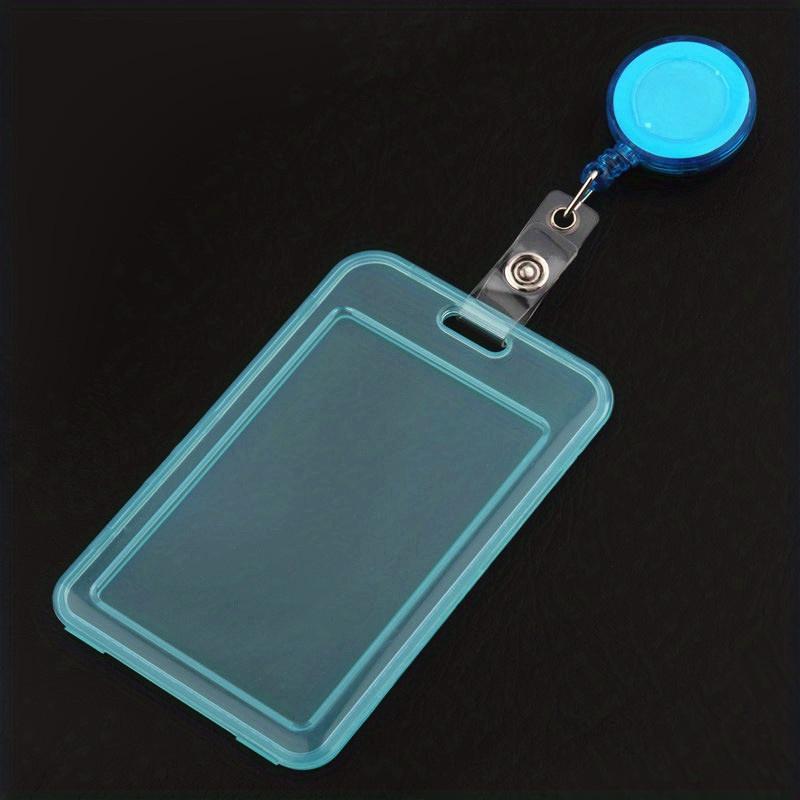 

Clear PET Card Holder Set with Retractable Clip, Durable ID Badge Reel for Student/Teacher Pass, Key Cards