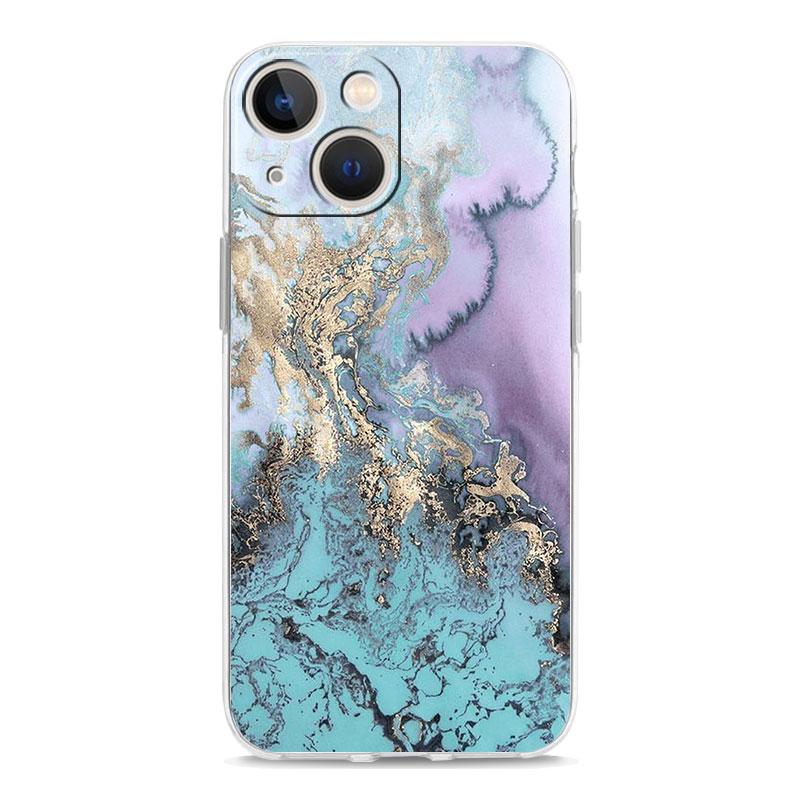 Priehľadný kryt na telefón pre iPhone 17 16 15 14 13 12 11 Pro Max Plus 17 AIR Nárazuvzdorný mäkký TPU obal Vintage mramorový Capas