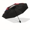Stained Skull Window Art DecorUmbrella, Portable 3-Fold Compact Umbrella,Christmas Gift ES656