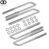 4PCS Square U-Bolts 2.5" Wide Leaf Springs 8.75" Long For 88-19 Silverado Sierra