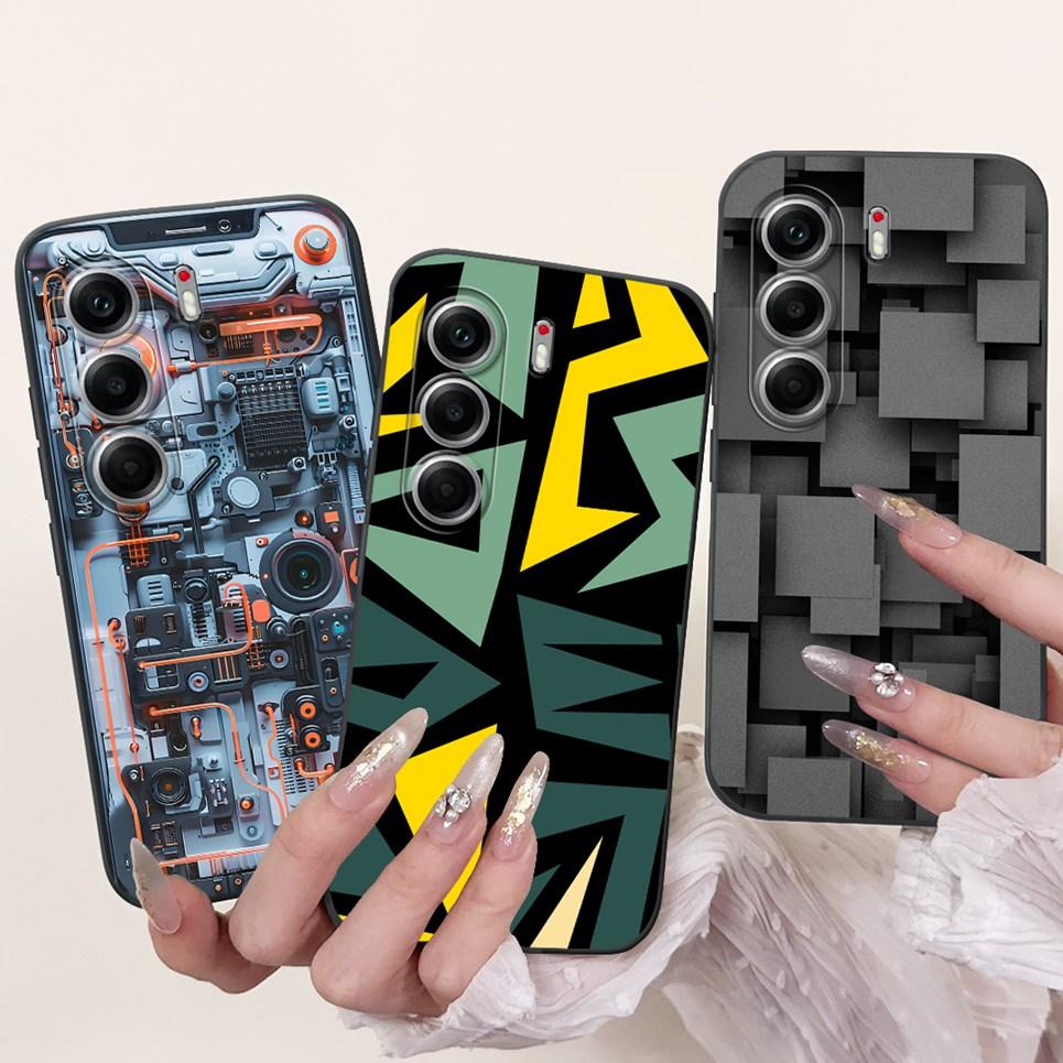 For Tecno Camon 40 Pro 5G CM7 Phone Case Soft Matte Silicone Back Cover Cartoon Cat Landscape Aesthetic Pattern Coque Cases