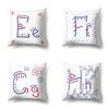 Polyester Pillow Case Decoration Home 26 English Letter Printing Pillow Case British Style Bedside Cushion Cover