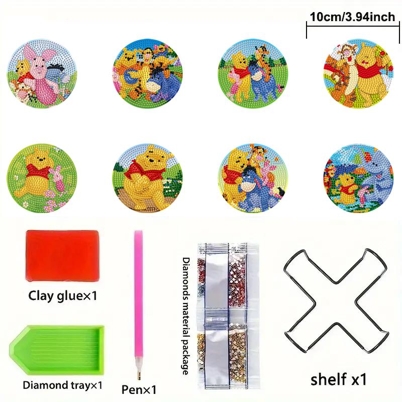 

8 шт./Набор Серия «Партнер» Сделай сам Алмазная живопись Подставки с держателем Противоскользящие Деревянные Подложки Кристальные Стразы Алмазная Живопись Подставки для Взрослых