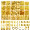 290Pcs Gold Silver Dreadlock Jewelry Hollow Out Metal Hair Rings Charms Hair Braiding Rings  Unisex