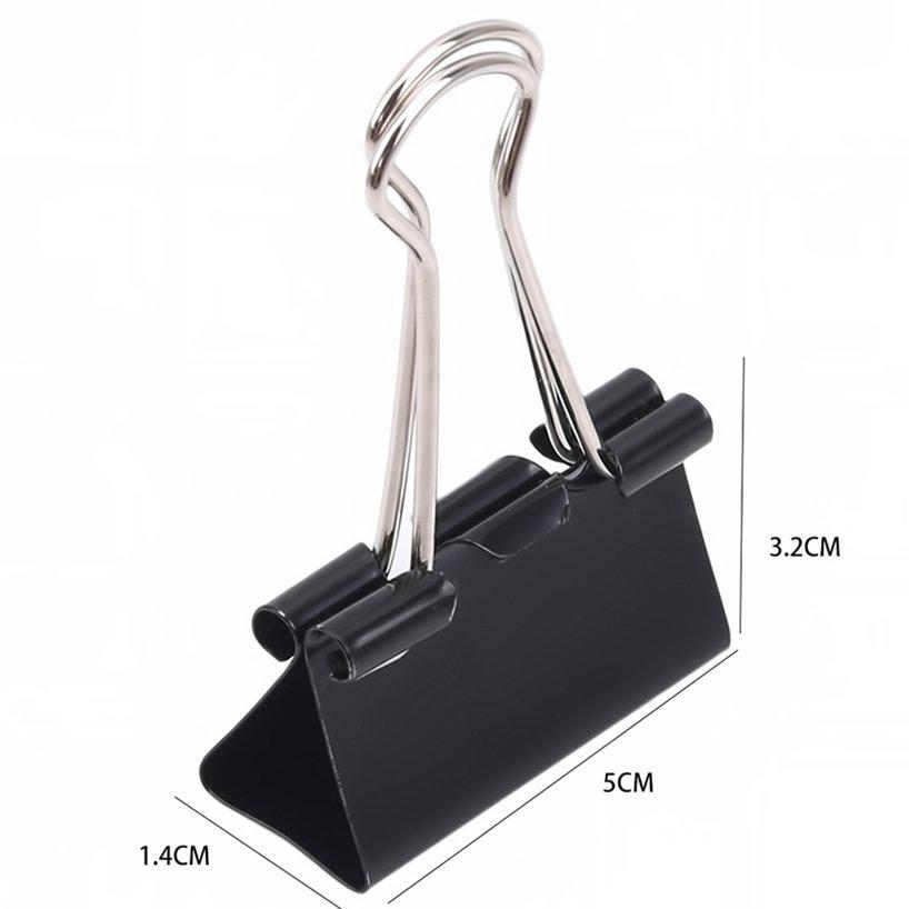 Office Document Clamps Binder Clips Foldback Office Supplies Black Grip Clamps
