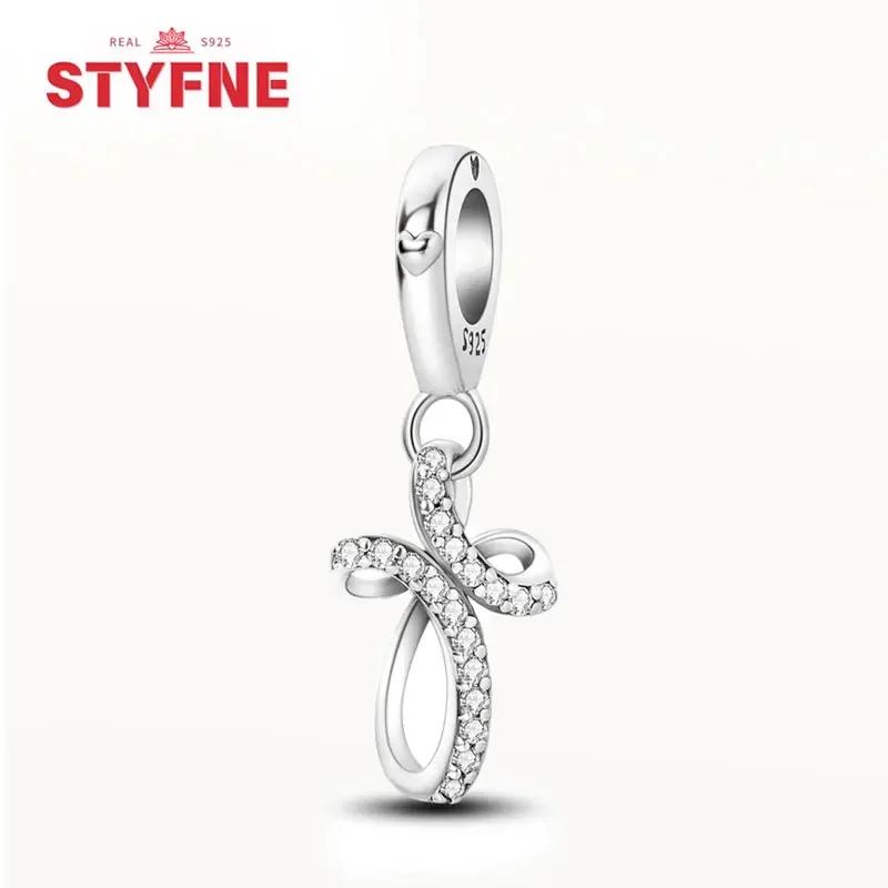Copper Cross Charms Religion Heart Lucky Cross Beads Fit Original Bracelet Making Pendant For Women Fine Jewelry Gift Diy
