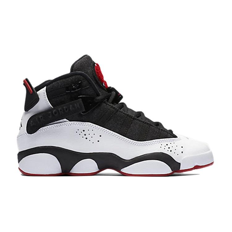 (GS) Air Jordan 6 Rings 'Black White Gym Red' Kids' 323419-012