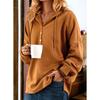 Women Casual Hoodie Spring Autumn Cotton Commuter Hooded Solid Color Temperament