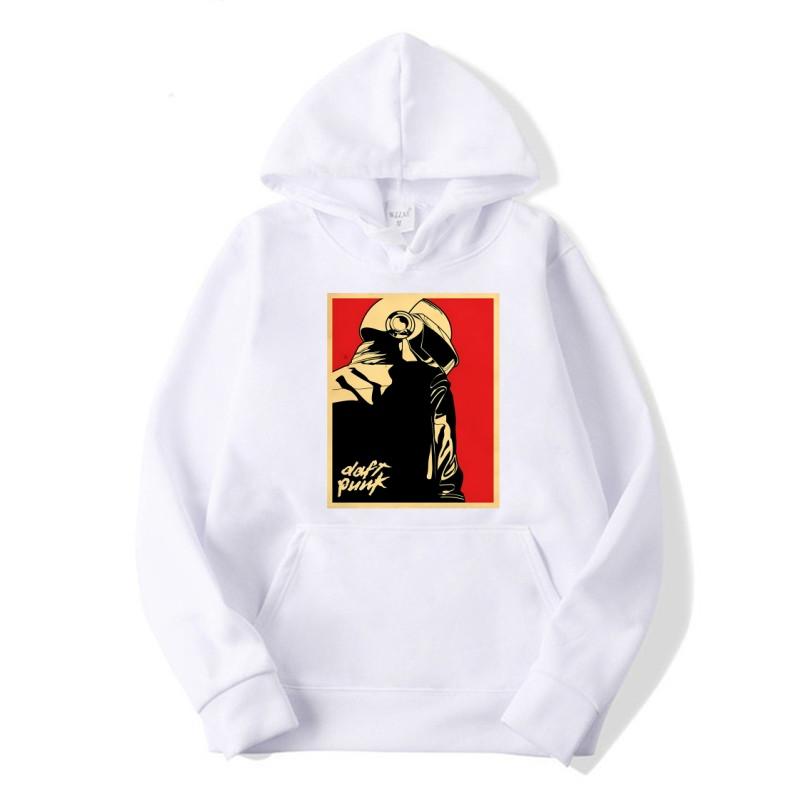 Herbst und Winter neue Herren- und Damen-Hoodies DAFTPUNK Band bedruckter Pullover modischer y2k Fleece langärmliger warmer Hoodie