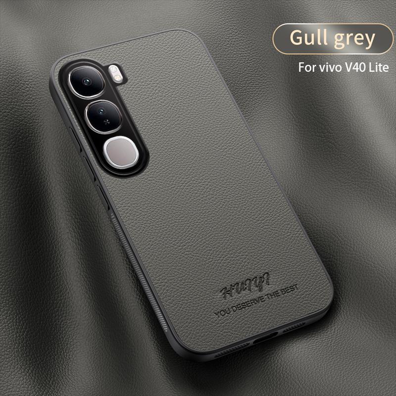 Leather Case for Vivo V40 Lite 4G (IDN) 5G Car Magnetic Holder Wireless Charging Silicone Hard Phone Cover vivoV40Lite 4G (IDN)