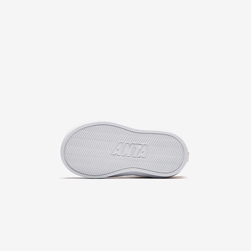 Anta Kids Synthetic Leather Fashion Versatile Warm Waterproof High-Top Walking Shoes Baby Shoes White Pink A22440081-1
