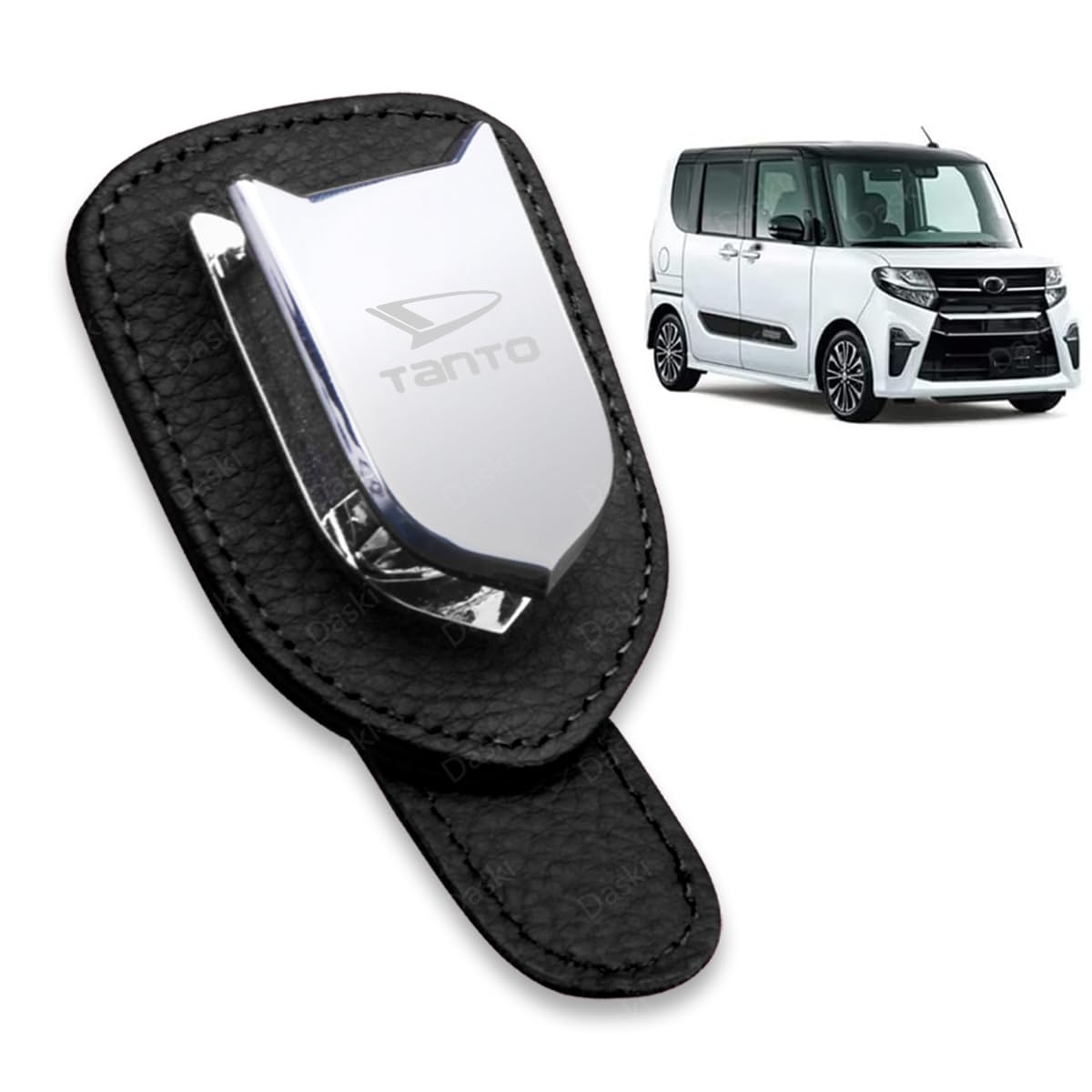 

Glasses Holder for Tanto Custom Leather Sunglasses Car Sun Car Car Safe Easy Black (LA660S/650S/600S/375 Series/LA610S/L375/385 Series/L455/465