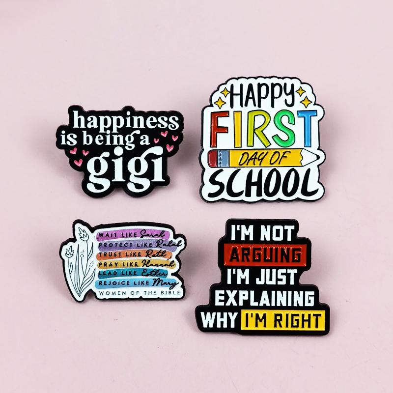 Enamel Pin Quotes Brooch Pines Lapel Pins Badge On Backpack Clothing Accessories Fashion Jewelry Friends Fans Gifts Decoraitons