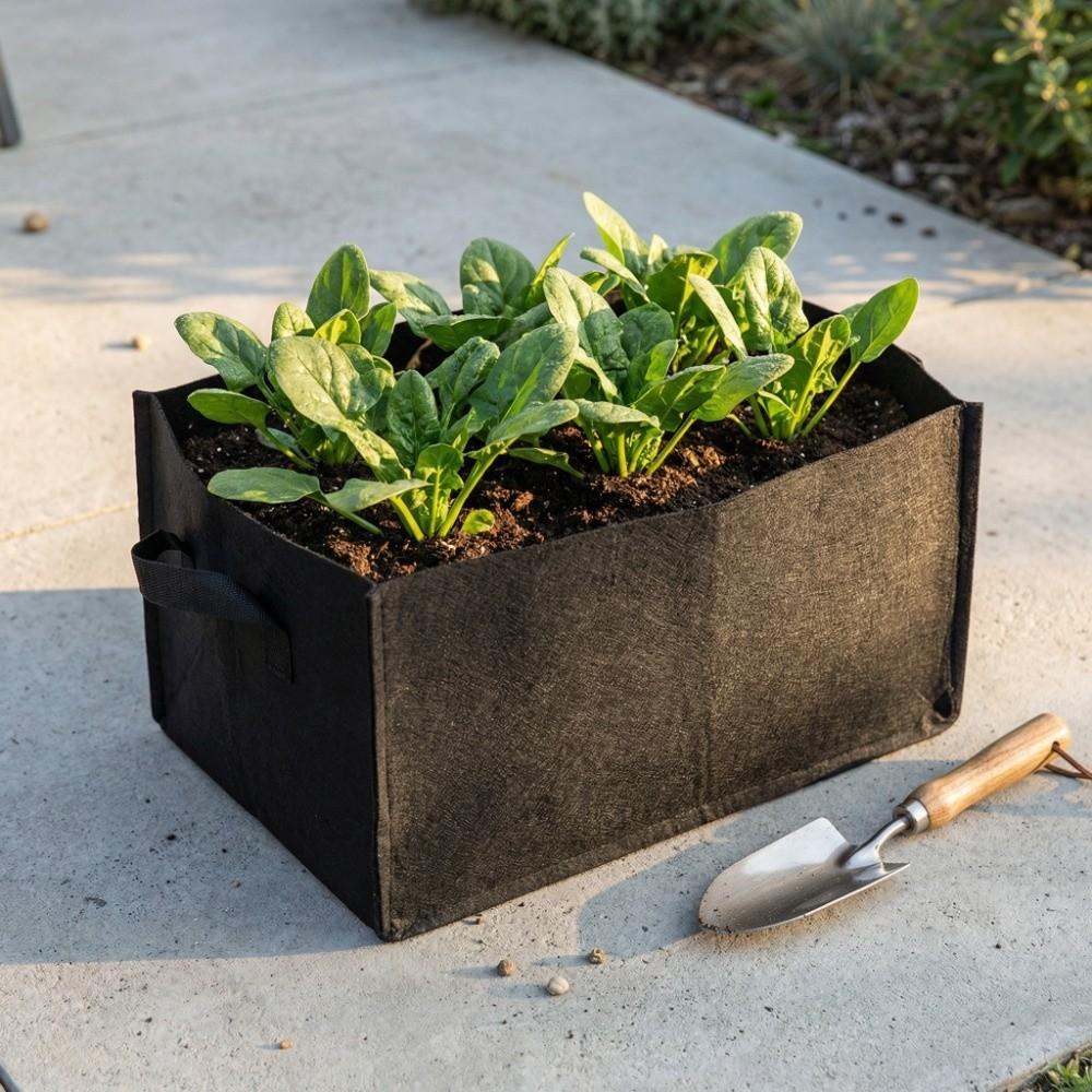 4PCS Non-woven Fabrics Grow Bags with Handles Reusable Planting Bag Planter Square Easy To Move Vegetable Grow Bag